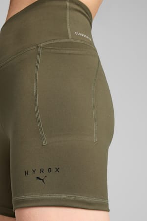 PUMA x HYROX CLOUDSPUN 3" Short Tights Women, Loden Green, extralarge-GBR